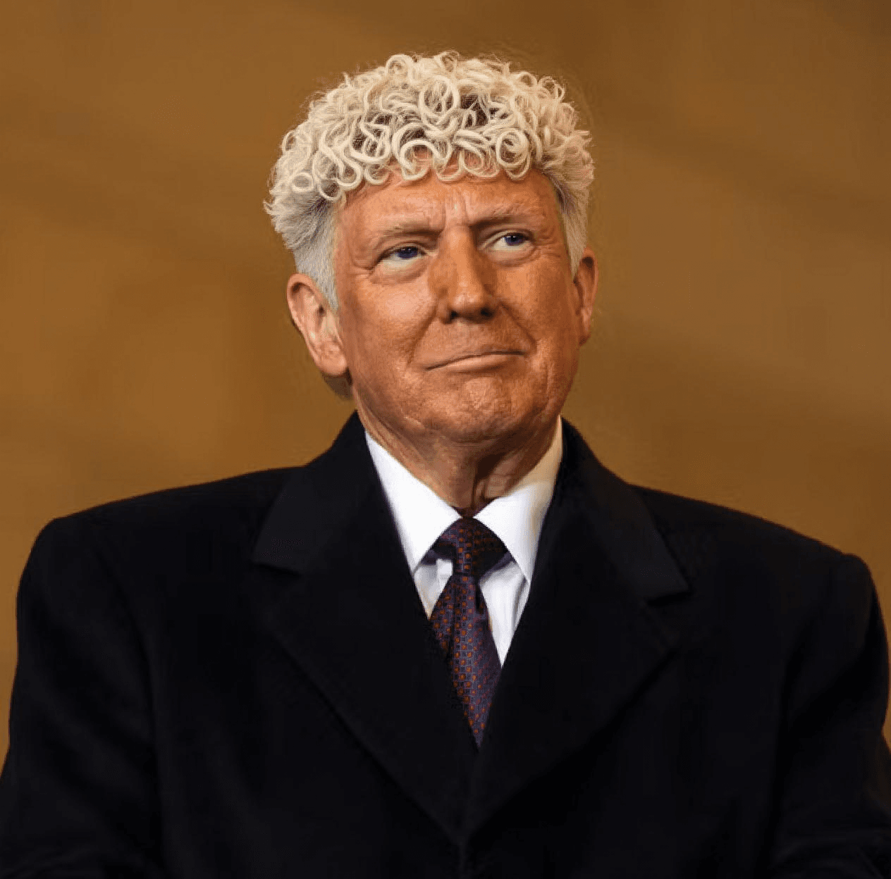 Broccoli haircut result - curly textured top with faded sides